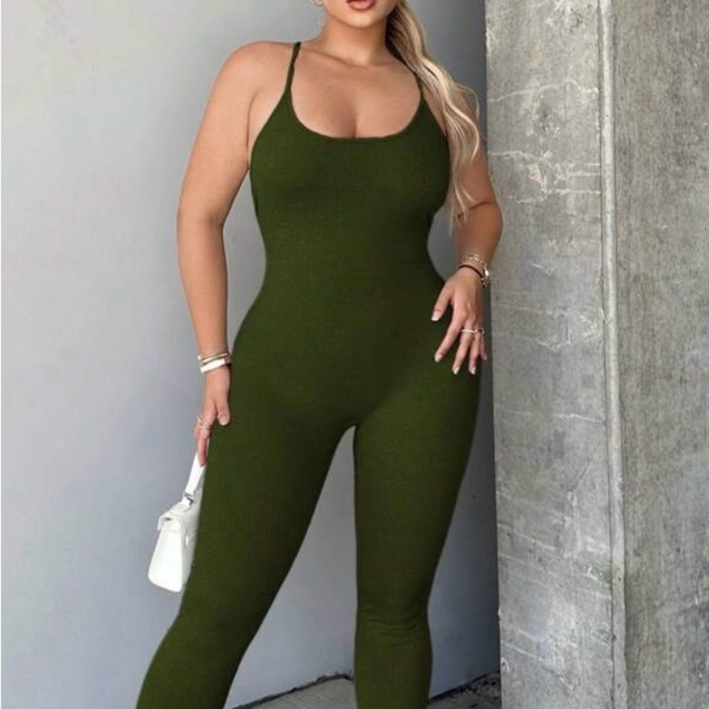 Olive Green Women's Jumpsuit